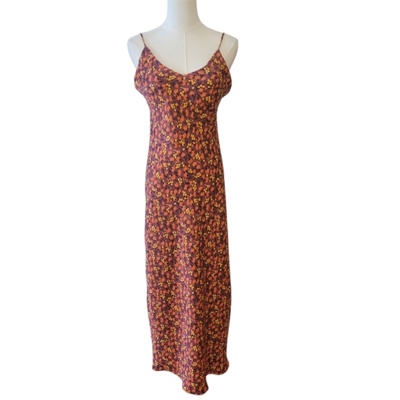 NWT Zara Purple Floral Maxi Dress Size Small - Picture 2 of 6